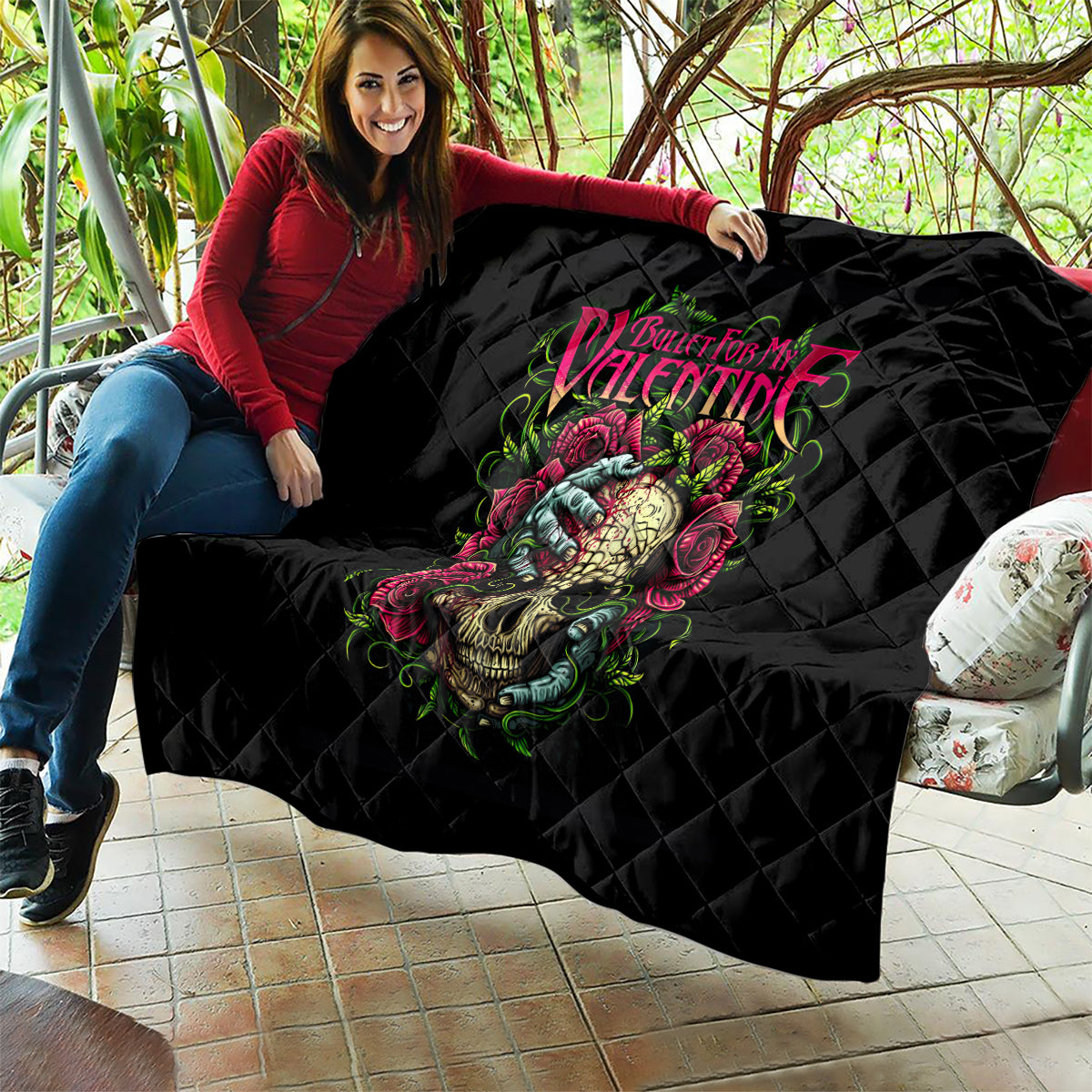 Viper Skull Quilt Bullet For My Valentine - Wonder Print Shop