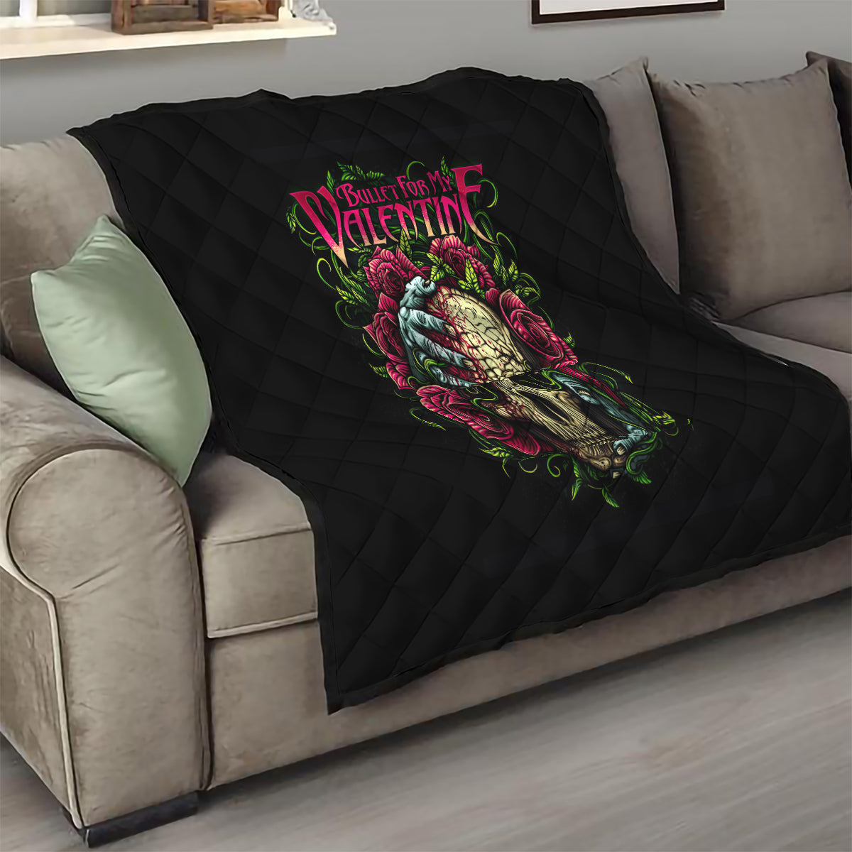 Viper Skull Quilt Bullet For My Valentine - Wonder Print Shop