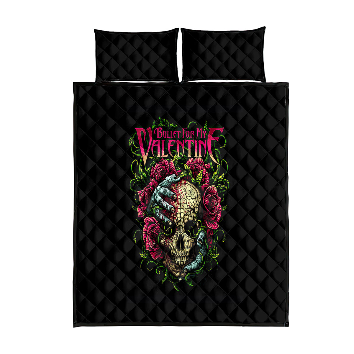 Viper Skull Quilt Bed Set Bullet For My Valentine - Wonder Print Shop