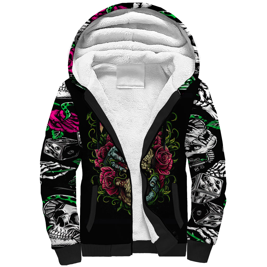 Viper Skull Sherpa Hoodie Bullet For My Valentine - Wonder Print Shop