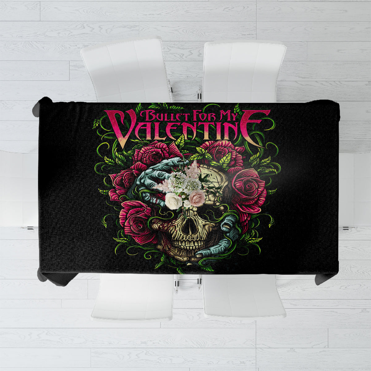 Viper Skull Tablecloth Bullet For My Valentine - Wonder Print Shop