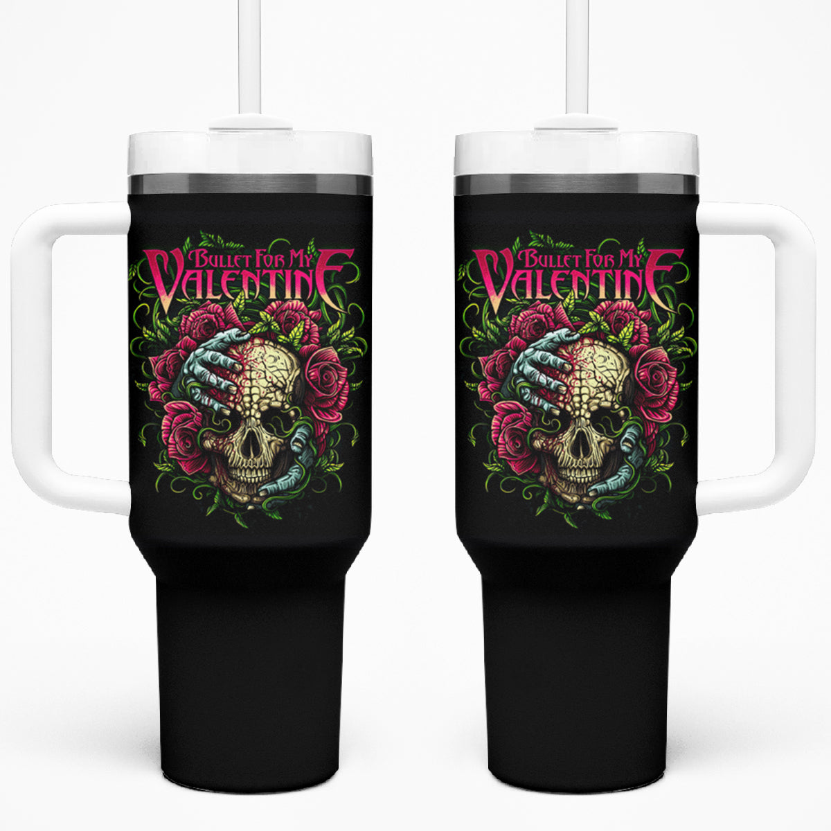 Viper Skull Tumbler With Handle Bullet For My Valentine - Wonder Print Shop