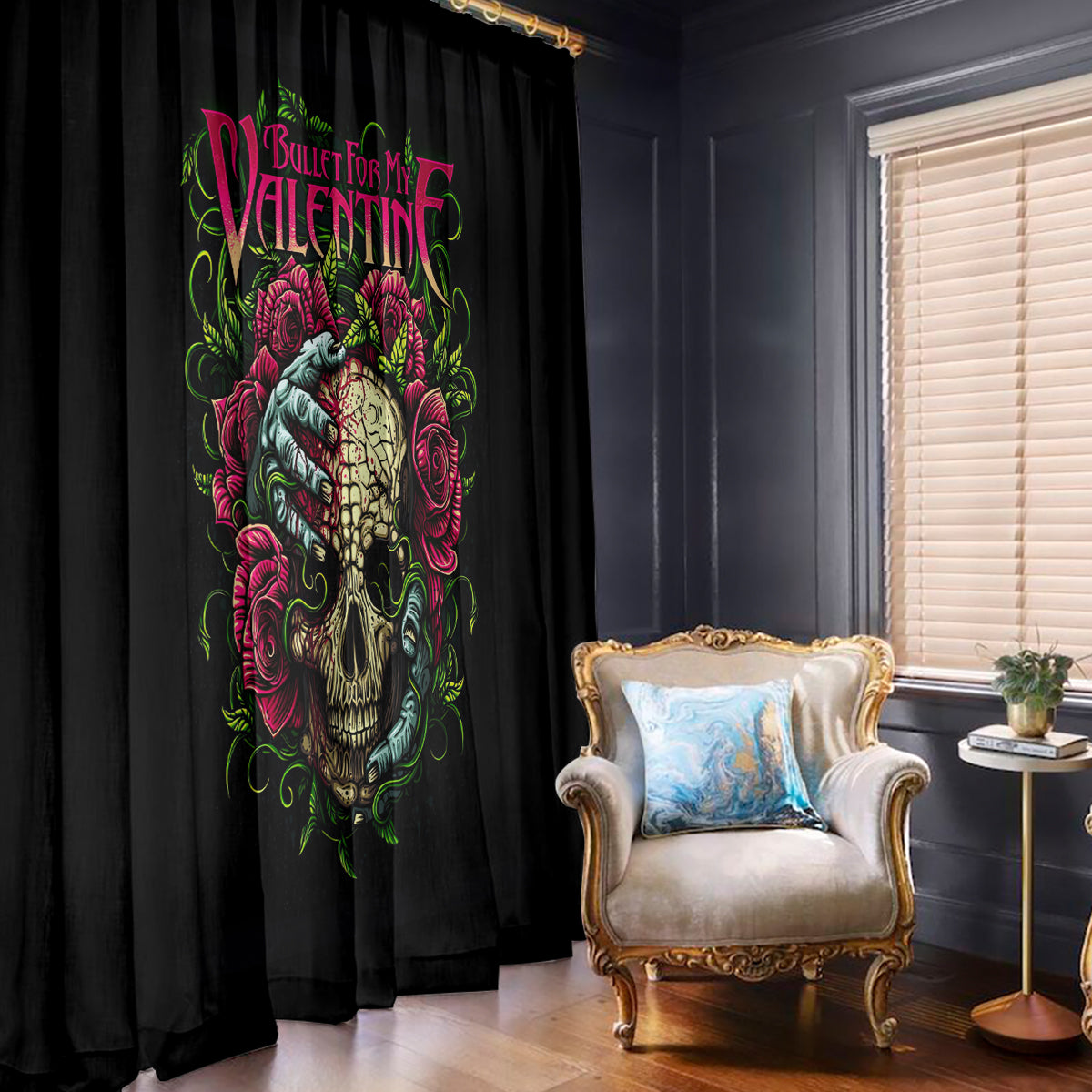 Viper Skull Window Curtain Bullet For My Valentine - Wonder Print Shop