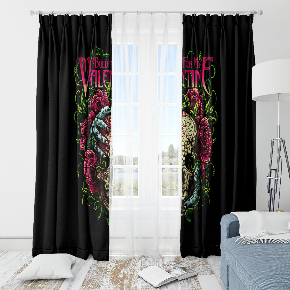 Viper Skull Window Curtain Bullet For My Valentine - Wonder Print Shop