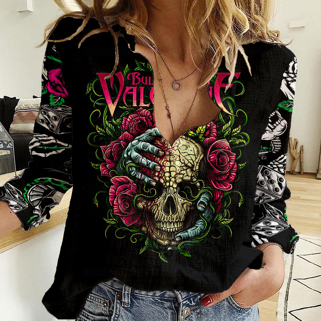 Viper Skull Women Casual Shirt Bullet For My Valentine - Wonder Print Shop