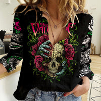 Viper Skull Women Casual Shirt Bullet For My Valentine - Wonder Print Shop