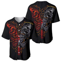 Skull Baseball Jersey Devil And Angel Twin Skull - Wonder Print Shop