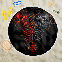 Skull Beach Blanket Devil And Angel Twin Skull - Wonder Print Shop