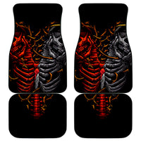 Skull Car Mats Devil And Angel Twin Skull - Wonder Print Shop