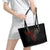 Skull Leather Tote Bag Devil And Angel Twin Skull - Wonder Print Shop