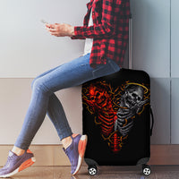 Skull Luggage Cover Devil And Angel Twin Skull - Wonder Print Shop