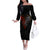 Skull Off The Shoulder Long Sleeve Dress Devil And Angel Twin Skull - Wonder Print Shop