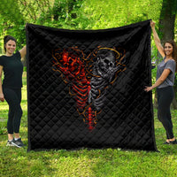Skull Quilt Devil And Angel Twin Skull - Wonder Print Shop