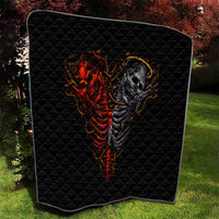 Skull Quilt Devil And Angel Twin Skull - Wonder Print Shop