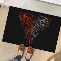 Skull Rubber Doormat Devil And Angel Twin Skull - Wonder Print Shop