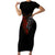 Skull Short Sleeve Bodycon Dress Devil And Angel Twin Skull - Wonder Print Shop
