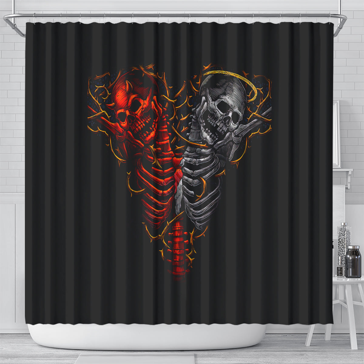 skull-shower-curtain-devil-and-angel-twin-skull