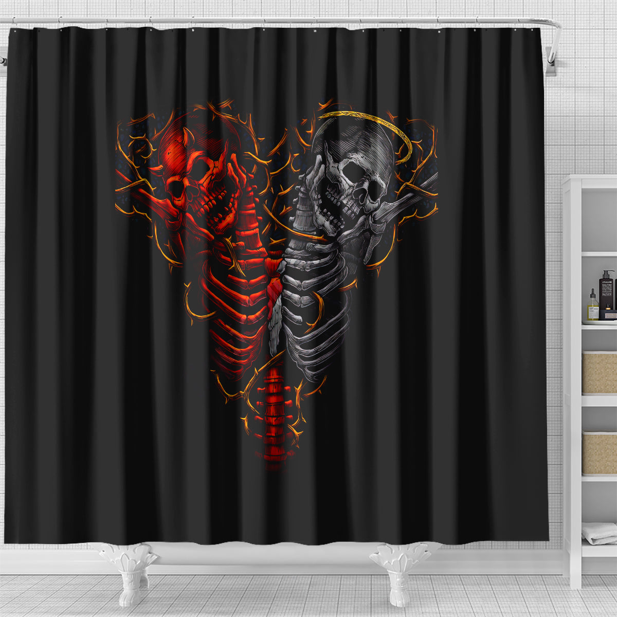 skull-shower-curtain-devil-and-angel-twin-skull