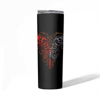 Skull Skinny Tumbler Devil And Angel Twin Skull - Wonder Print Shop