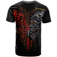 Skull T Shirt Devil And Angel Twin Skull - Wonder Print Shop