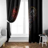 Skull Window Curtain Devil And Angel Twin Skull - Wonder Print Shop