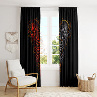 Skull Window Curtain Devil And Angel Twin Skull - Wonder Print Shop