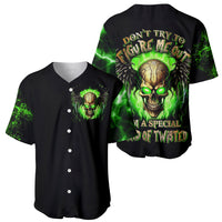 Skull Baseball Jersey Don't Try To Figured Me Out - Wonder Print Shop