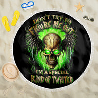 Skull Beach Blanket Don't Try To Figured Me Out - Wonder Print Shop