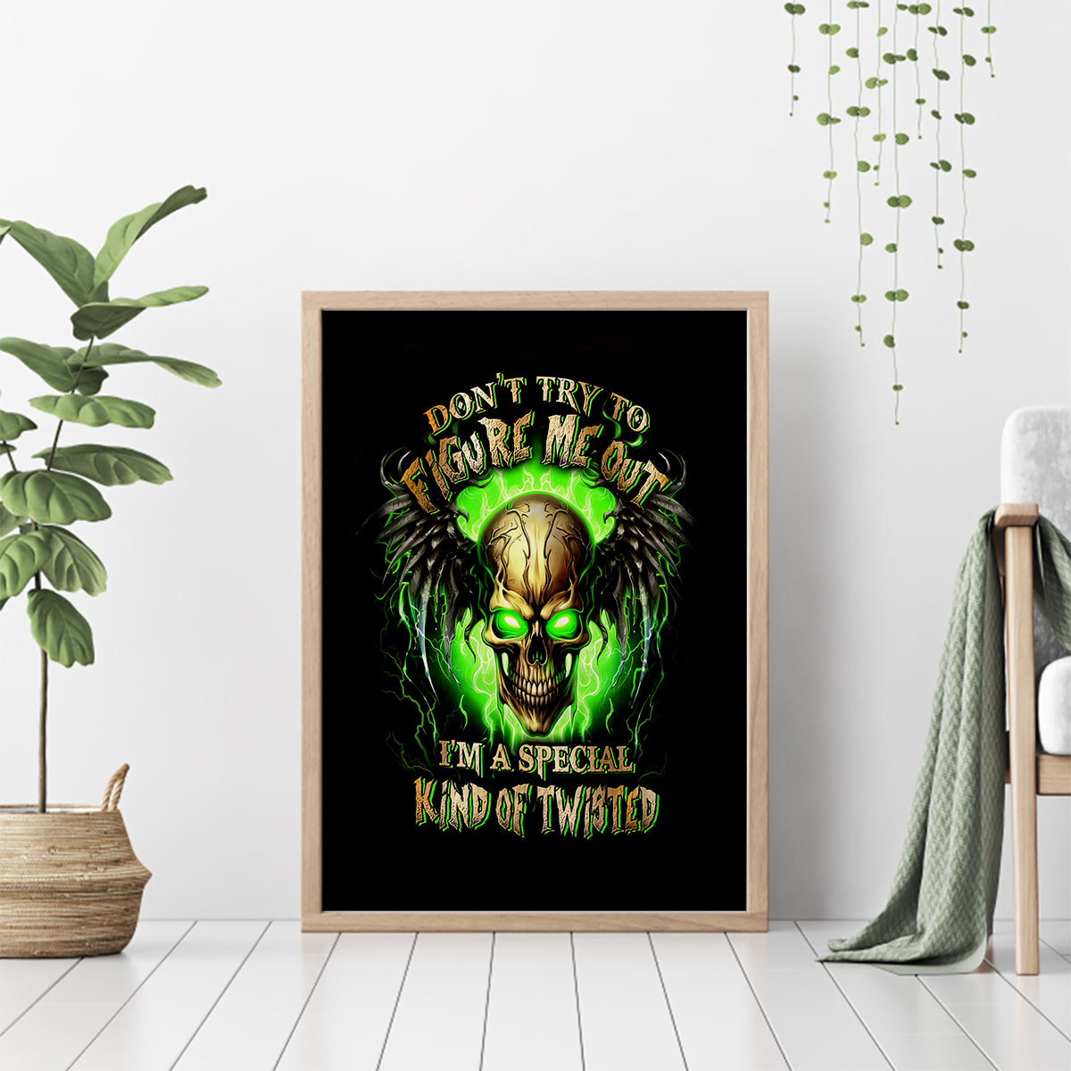 Skull Canvas Wall Art Don't Try To Figured Me Out - Wonder Print Shop