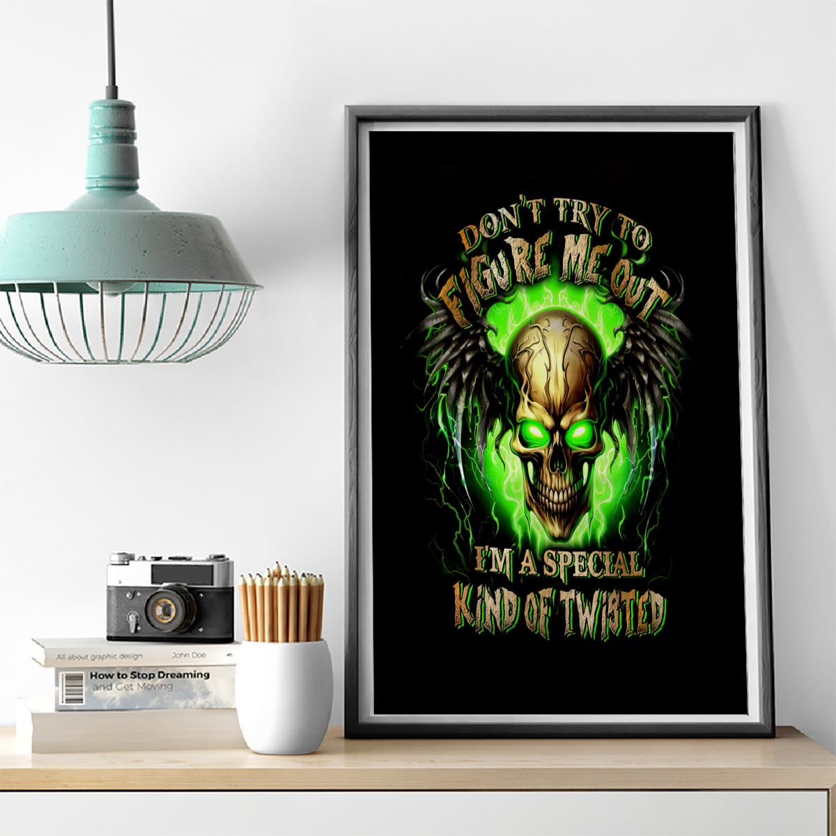 Skull Canvas Wall Art Don't Try To Figured Me Out - Wonder Print Shop