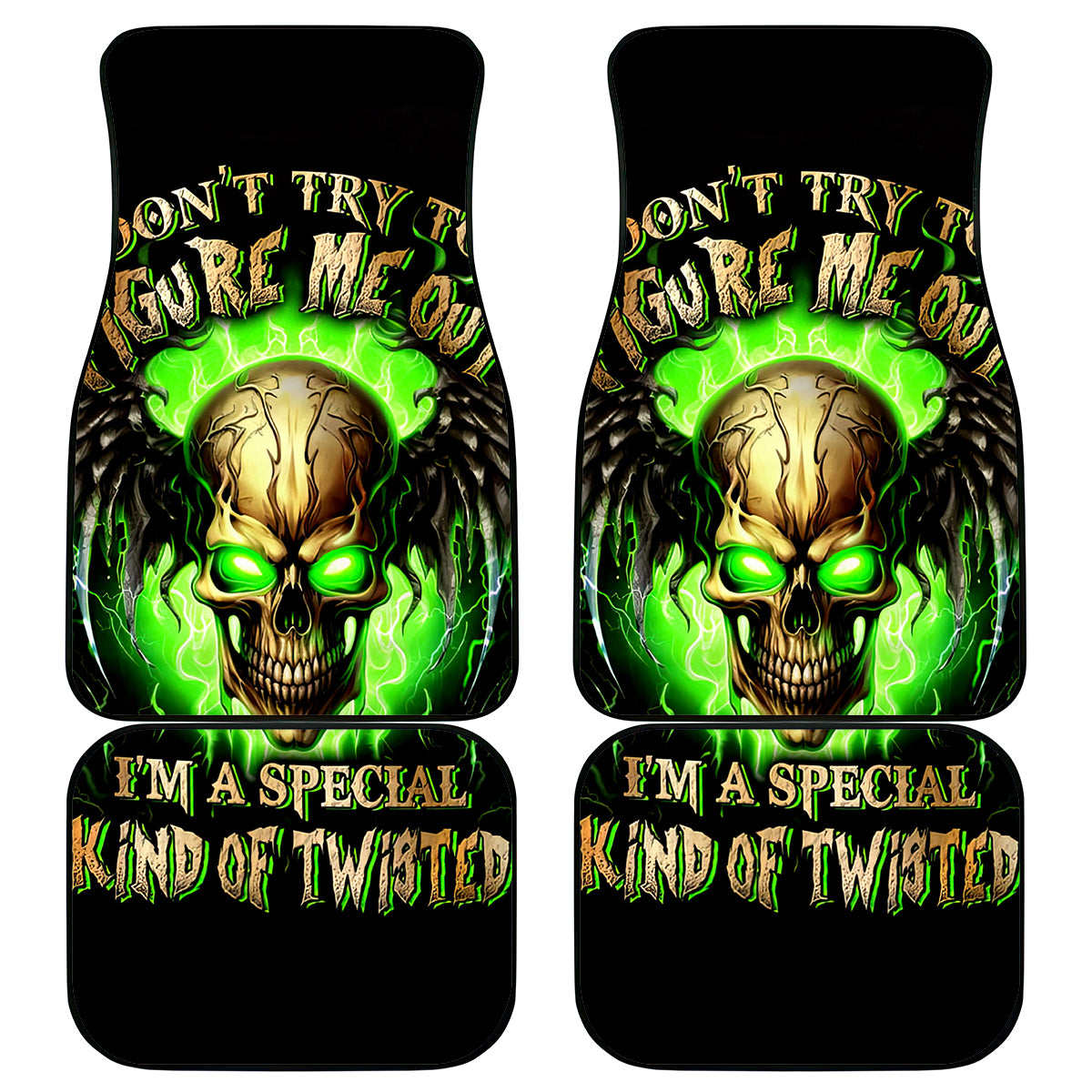 Skull Car Mats Don't Try To Figured Me Out - Wonder Print Shop