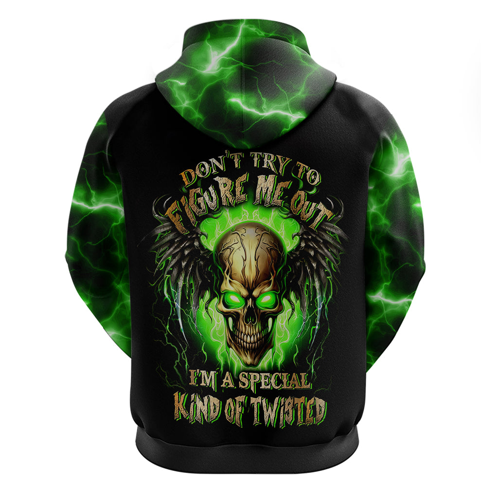 Skull Hoodie Don't Try To Figured Me Out - Wonder Print Shop