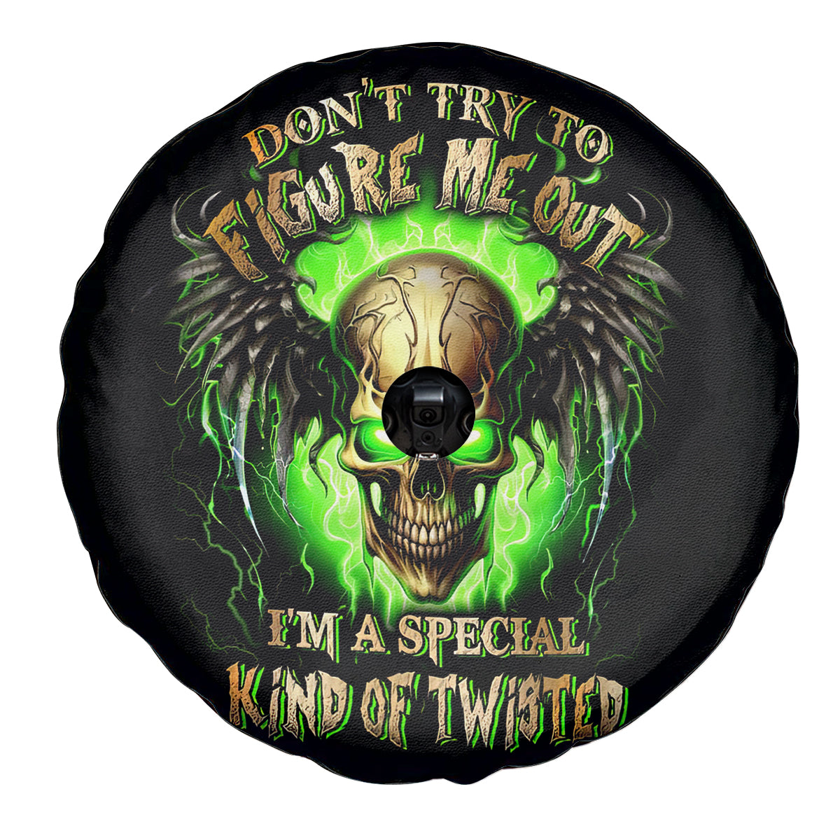 Skull Spare Tire Cover Don't Try To Figured Me Out - Wonder Print Shop
