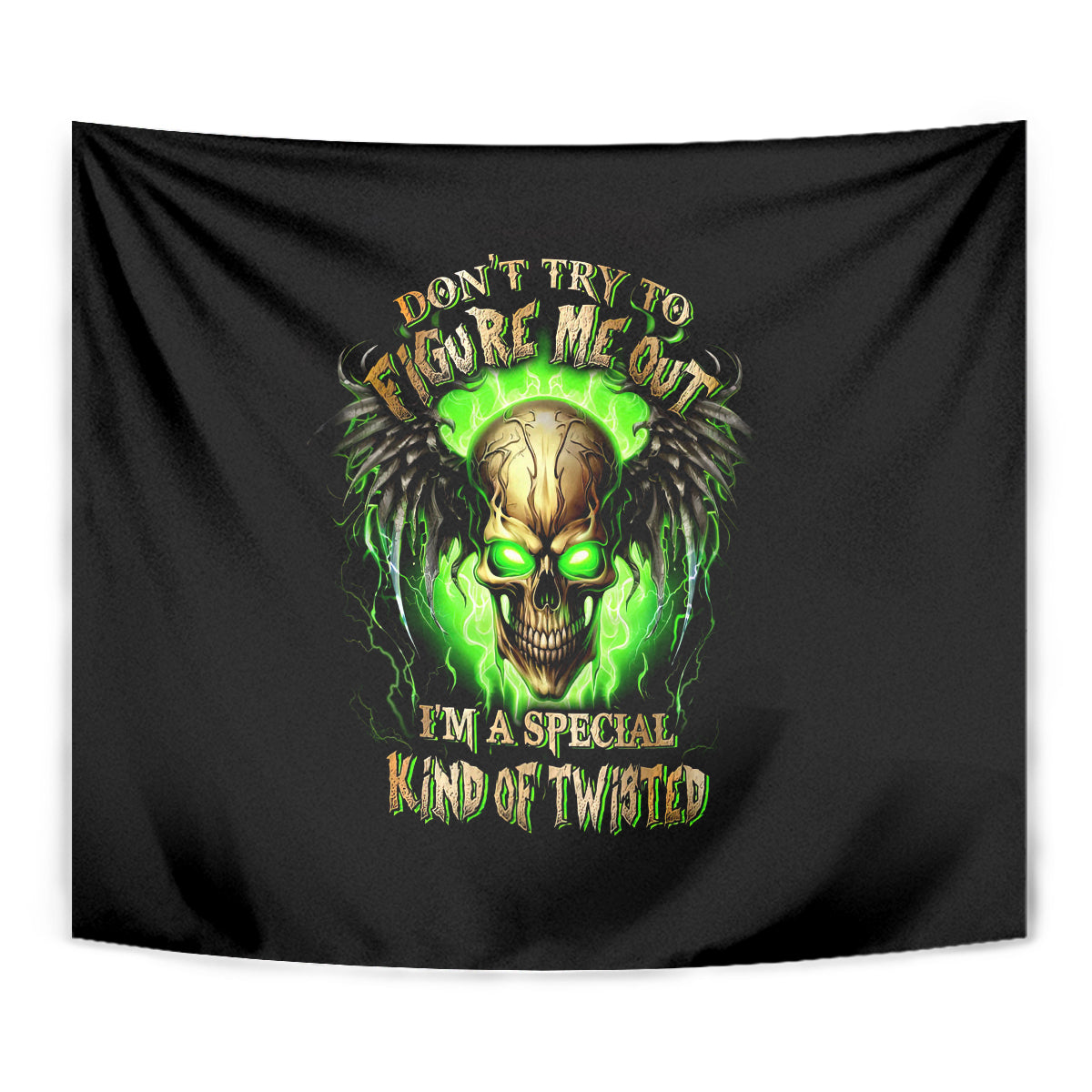 Skull Tapestry Don't Try To Figured Me Out - Wonder Print Shop