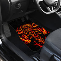 Flame Skull Car Mats SKull Face Inside Me - Wonder Print Shop