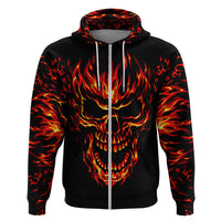 Flame Skull Hoodie SKull Face Inside Me - Wonder Print Shop