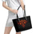 Flame Skull Leather Tote Bag SKull Face Inside Me - Wonder Print Shop