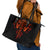 Flame Skull Leather Tote Bag SKull Face Inside Me - Wonder Print Shop