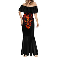 Flame Skull Mermaid Dress SKull Face Inside Me - Wonder Print Shop