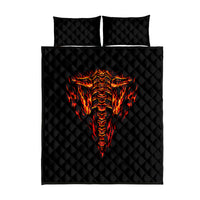 Flame Skull Quilt Bed Set SKull Face Inside Me - Wonder Print Shop