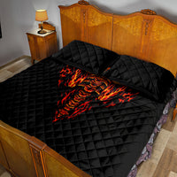 Flame Skull Quilt Bed Set SKull Face Inside Me - Wonder Print Shop