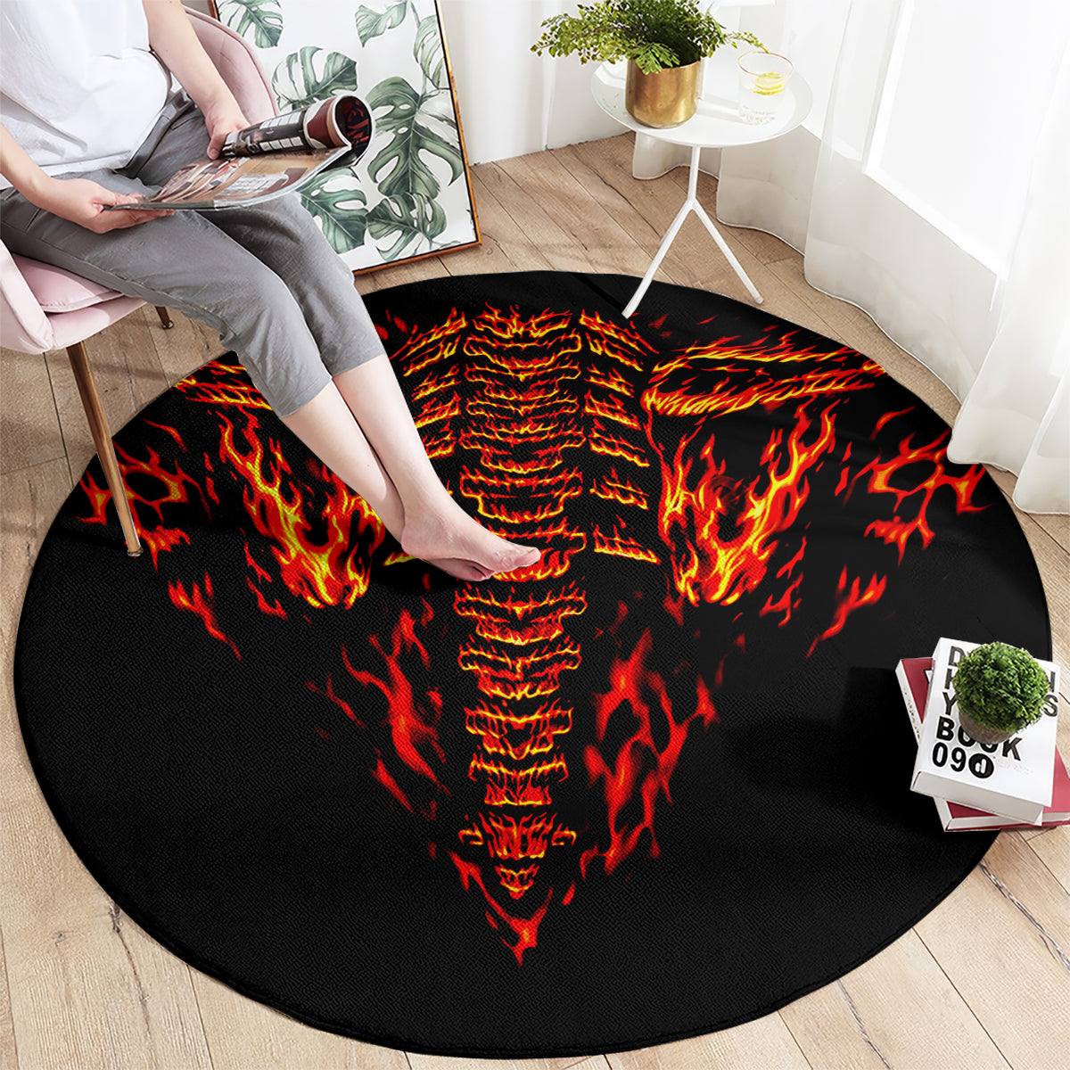 flame-skull-round-carpet-skull-face-inside-me