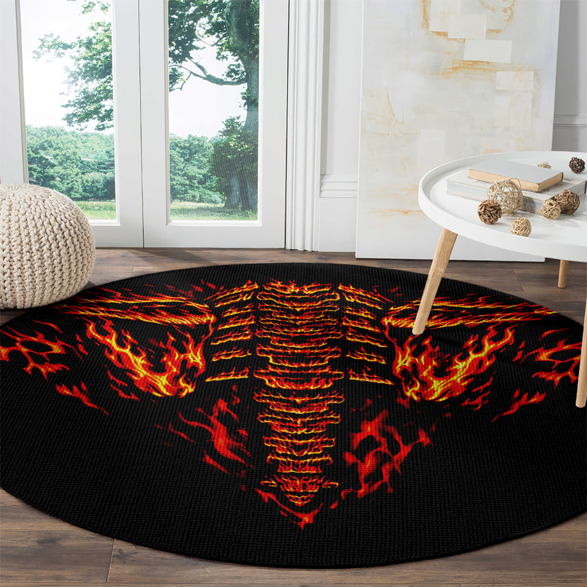 flame-skull-round-carpet-skull-face-inside-me