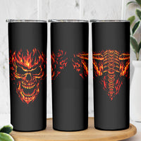 Flame Skull Skinny Tumbler SKull Face Inside Me - Wonder Print Shop