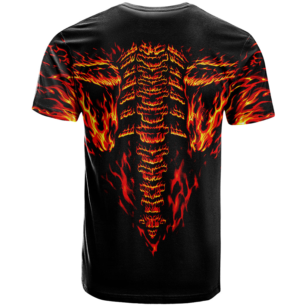 Flame Skull T Shirt SKull Face Inside Me - Wonder Print Shop