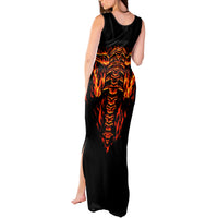 Flame Skull Tank Maxi Dress SKull Face Inside Me - Wonder Print Shop