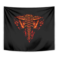 Flame Skull Tapestry SKull Face Inside Me - Wonder Print Shop