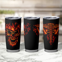 Flame Skull Tumbler Cup SKull Face Inside Me - Wonder Print Shop