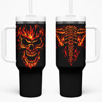 Flame Skull Tumbler With Handle SKull Face Inside Me - Wonder Print Shop