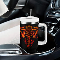Flame Skull Tumbler With Handle SKull Face Inside Me - Wonder Print Shop